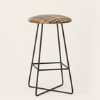 Cozy Autumn Plaid Stool Gallery Image 1