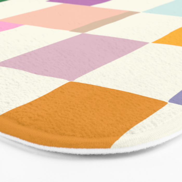 Summer check handdrawn Bath Mat Gallery Image 3
