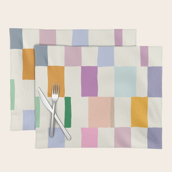 Summer check handdrawn Placemat Gallery Image 1
