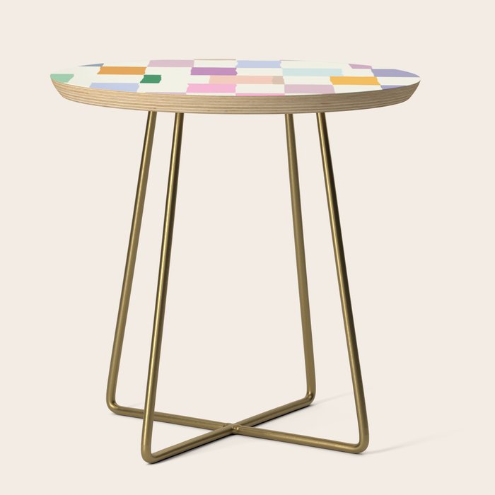 Summer check handdrawn Side Table Gallery Image 1