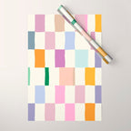 Summer check handdrawn Wrapping Paper Gallery Image 1