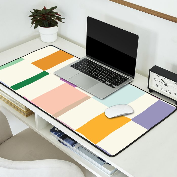 Summer check handdrawn Desk Mat Gallery Image 2