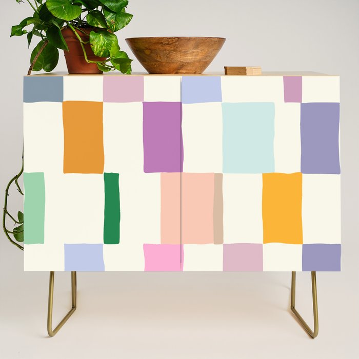 Summer check handdrawn Credenza Gallery Image 1