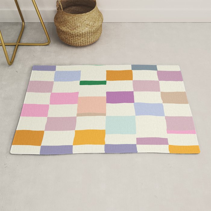 Summer check handdrawn Rug Gallery Image 1