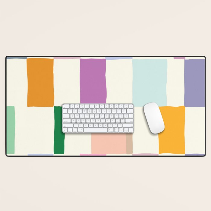 Summer check handdrawn Desk Mat Gallery Image 1