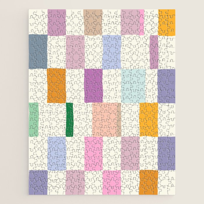 Summer check handdrawn Jigsaw Puzzle Gallery Image 1