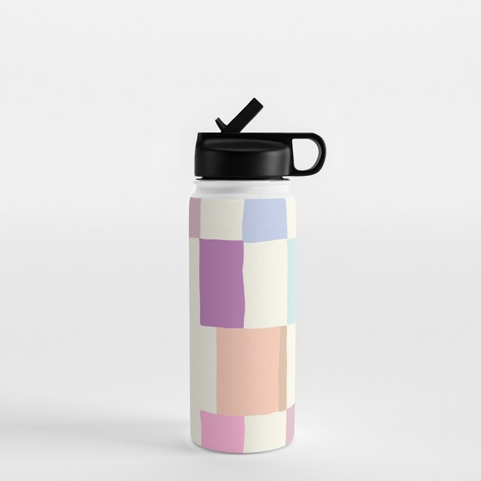 Summer check handdrawn Water Bottle Gallery Image 1