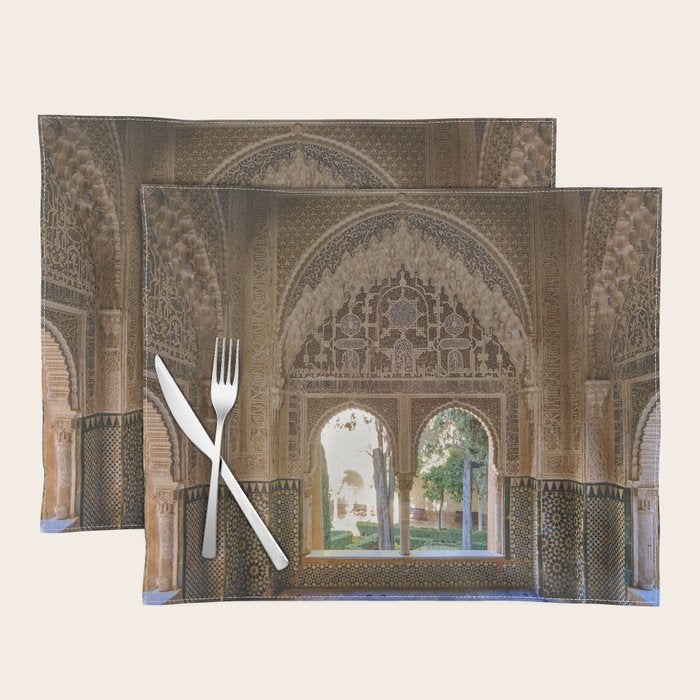 Lindaraja oriel. The Alhambra palace. Granada. Spain. Medium format, Film Placemat Gallery Image 1