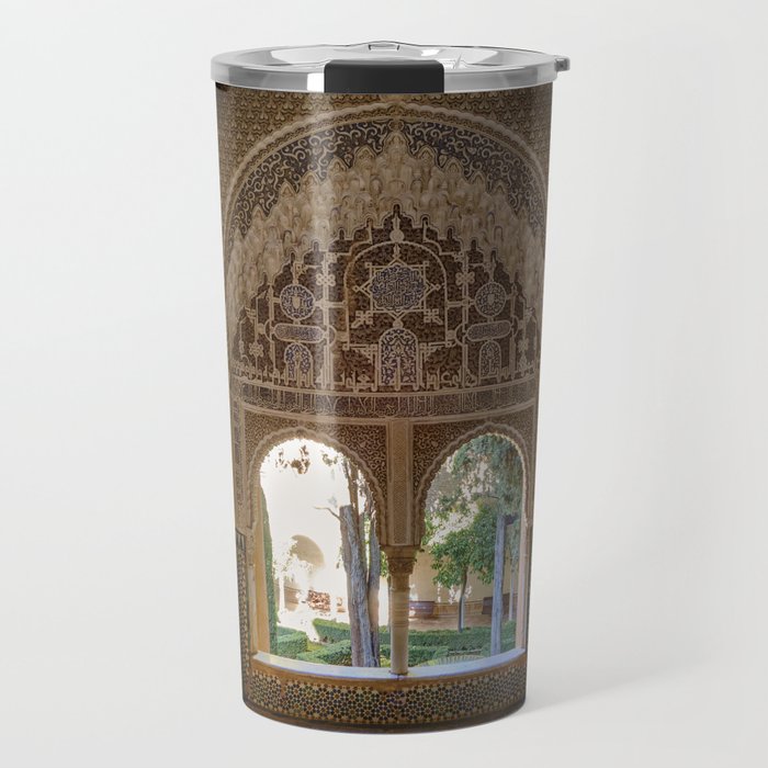 Lindaraja oriel. The Alhambra palace. Granada. Spain. Medium format, Film Travel Mug Gallery Image 1