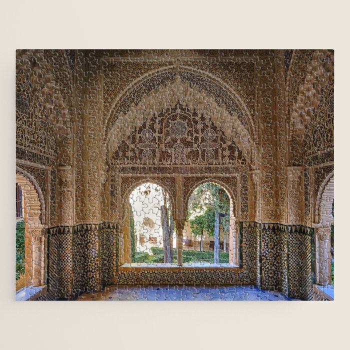Lindaraja oriel. The Alhambra palace. Granada. Spain. Medium format, Film Jigsaw Puzzle