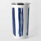 Indigo Brush Strokes | No. 2 Travel Mug Gallery Image 1
