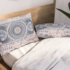 Ancient Pattern (pink & navy) Pillow Sham Gallery Image 2