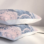 Ancient Pattern (pink & navy) Pillow Sham Gallery Image 3