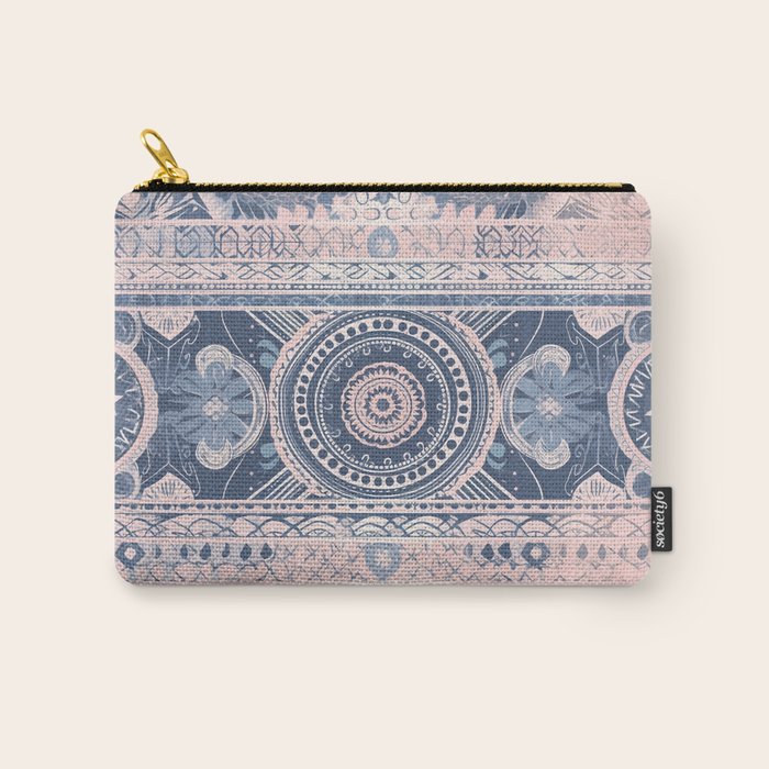 Ancient Pattern (pink & navy) Carry All Pouch Gallery Image 1