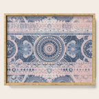 Ancient Pattern (pink & navy) Serving Tray Gallery Image 1