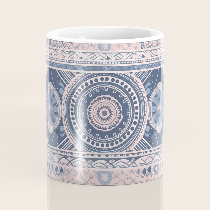 Ancient Pattern (pink & navy) Coffee Mug Gallery Image 4