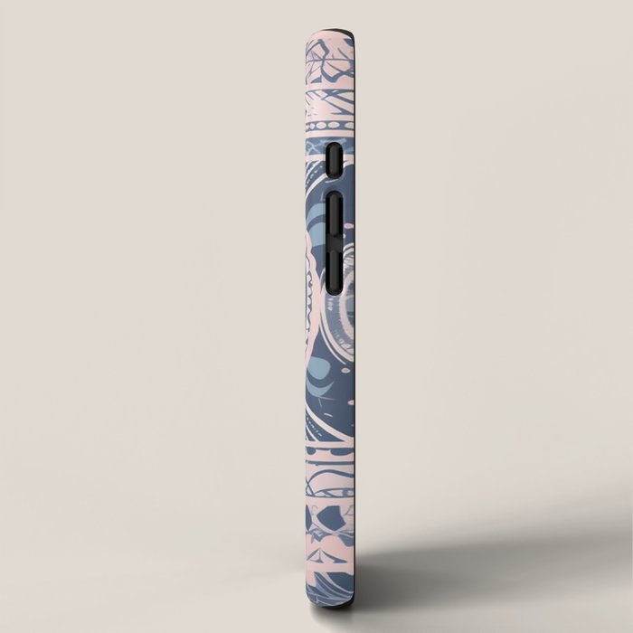 Ancient Pattern (pink & navy) iPhone Case Gallery Image 2
