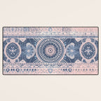 Ancient Pattern (pink & navy) Desk Mat Gallery Image 3