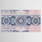 Ancient Pattern (pink & navy) Tablecloth Gallery Image 2
