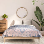 Ancient Pattern (pink & navy) Comforter Gallery Image 3