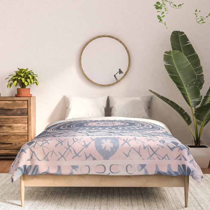 Ancient Pattern (pink & navy) Comforter Gallery Image 3