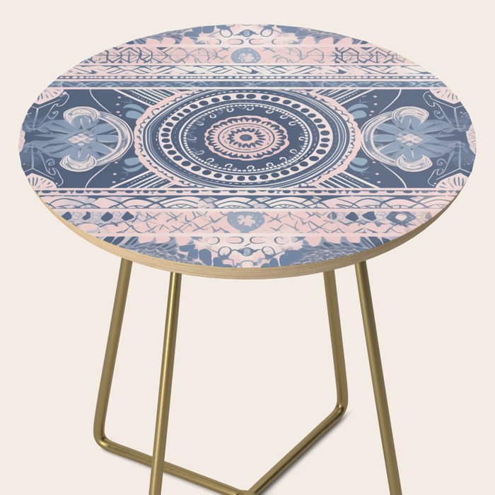 Ancient Pattern (pink & navy) Side Table Gallery Image 2