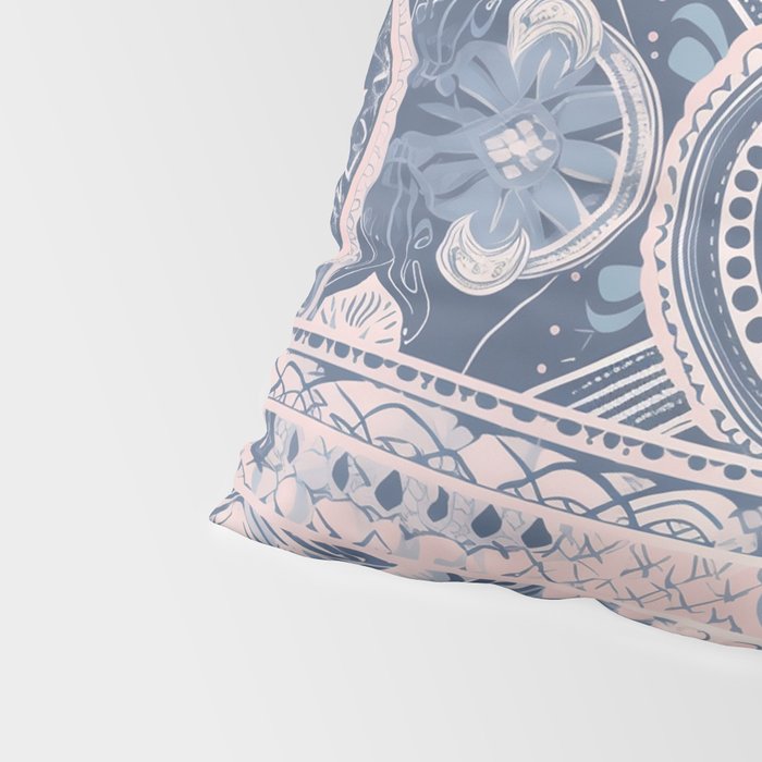 Ancient Pattern (pink & navy) Pillow Sham Gallery Image 4