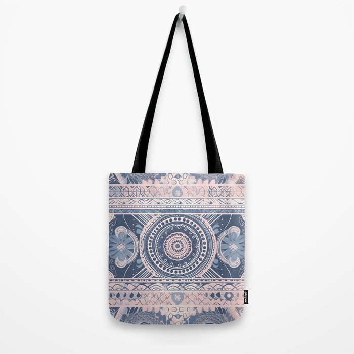 Ancient Pattern (pink & navy) Tote Bag Gallery Image 2