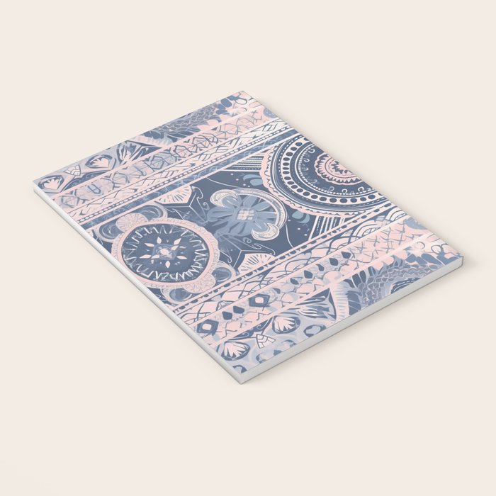 Ancient Pattern (pink & navy) Notebook Gallery Image 3