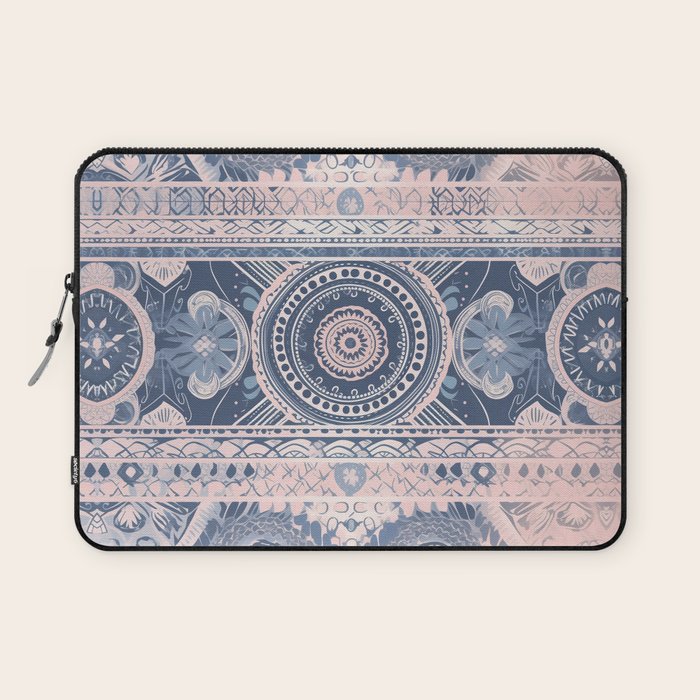 Ancient Pattern (pink & navy) Laptop Sleeve Gallery Image 1