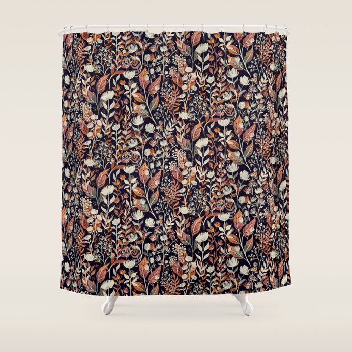 Moody Blooms Ditsy Autumn Shower Curtain Gallery Image 1