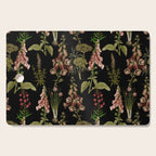 Vintage Botanical Springflowers And Herbs Midnight Garden Cutting Board Gallery Image 1