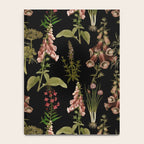 Vintage Botanical Springflowers And Herbs Midnight Garden Notebook Gallery Image 4