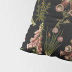 Vintage Botanical Springflowers And Herbs Midnight Garden Pillow Sham Gallery Image 4