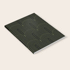 Art Deco Arch Pattern I Black & Neutral Green Notebook Gallery Image 2