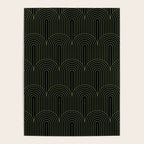 Art Deco Arch Pattern I Black & Neutral Green Poster Gallery Image 4