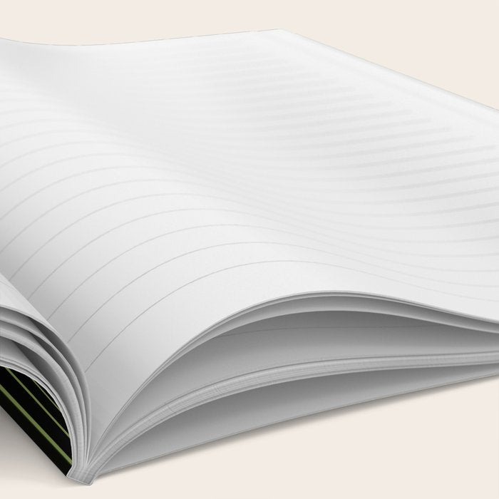 Art Deco Arch Pattern I Black & Neutral Green Notebook Gallery Image 2