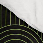 Art Deco Arch Pattern I Black & Neutral Green Comforter Gallery Image 4