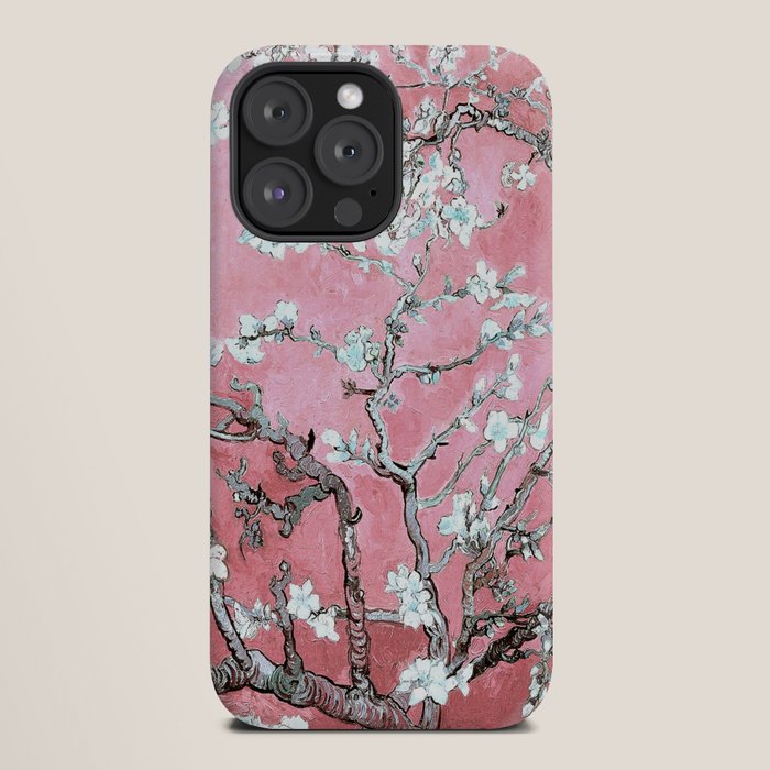 Van Gogh Timeless Almond Blossoms: White Blooms on a Classic Sweet Pink Canvas iPhone Case Gallery Image 20