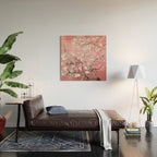 Van Gogh Timeless Almond Blossoms: White Blooms on a Classic Sweet Pink Canvas Wood Wall Art Gallery Image 2