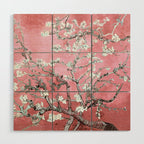 Van Gogh Timeless Almond Blossoms: White Blooms on a Classic Sweet Pink Canvas Wood Wall Art Gallery Image 1