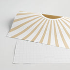 Retro, Sun and Waves, Green and Gold Wrapping Paper Gallery Image 2