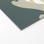 Retro, Sun and Waves, Green and Gold Welcome Mat Gallery Image 2