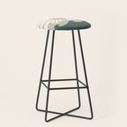 Retro, Sun and Waves, Green and Gold Stool Gallery Image 1