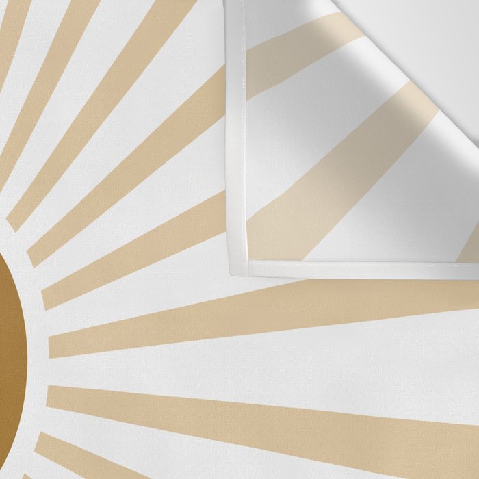 Retro, Sun and Waves, Green and Gold Wall Tapestry Gallery Image 3