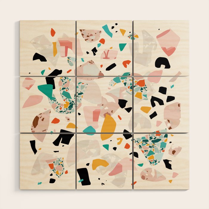 Mixed Mess I. / Collage, Terrazzo, Colorful Wood Wall Art Gallery Image 1