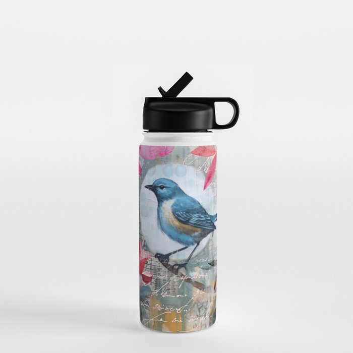 Colorful Bird Garden Indian Summer Flora Water Bottle Gallery Image 1