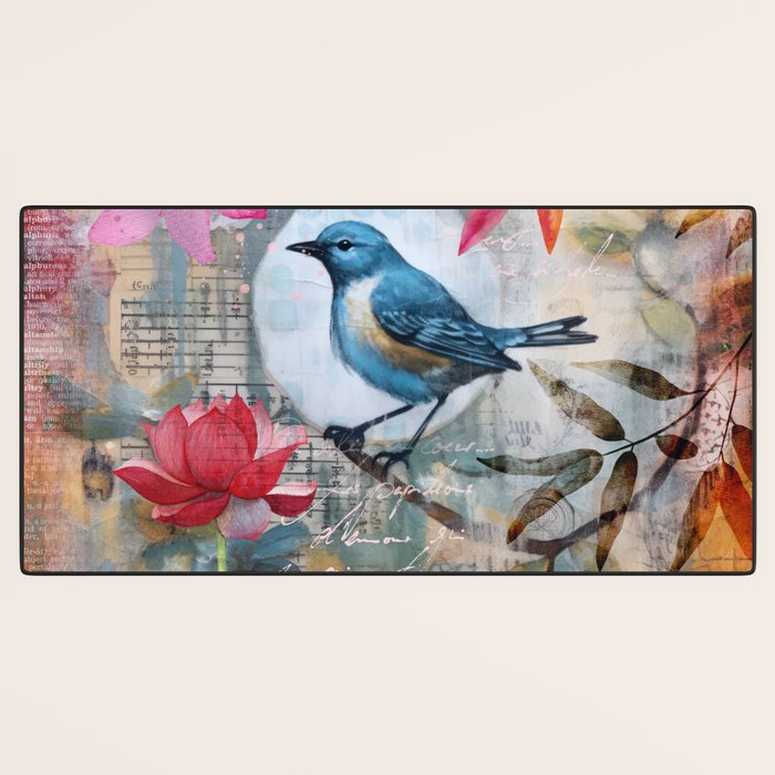 Colorful Bird Garden Indian Summer Flora Desk Mat Gallery Image 3