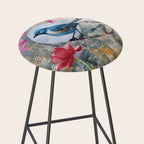 Colorful Bird Garden Indian Summer Flora Stool Gallery Image 2
