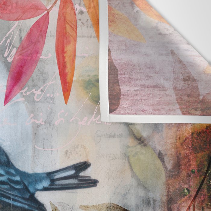 Colorful Bird Garden Indian Summer Flora Wall Tapestry Gallery Image 3